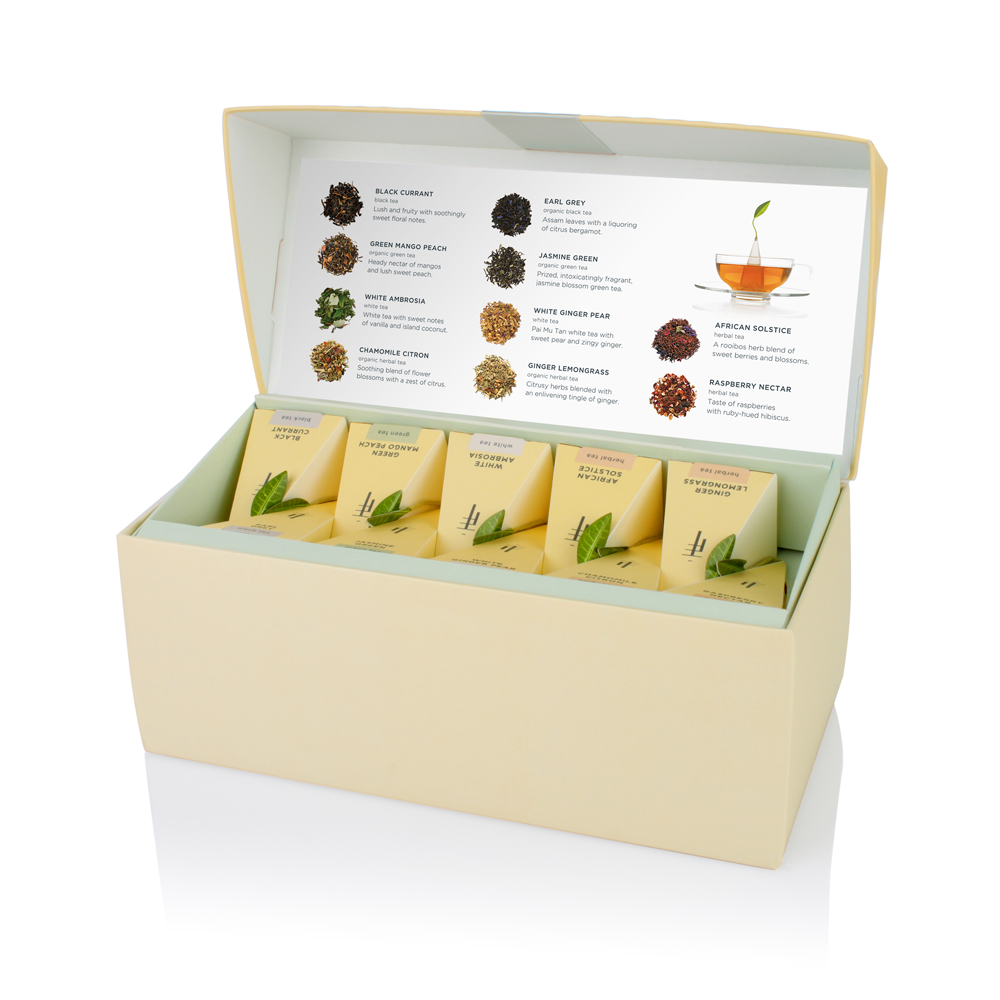 【Tea Forte】20入金字塔型絲質茶包 - 饗茶集錦 Presentation Box - Tea Tasting Assortment