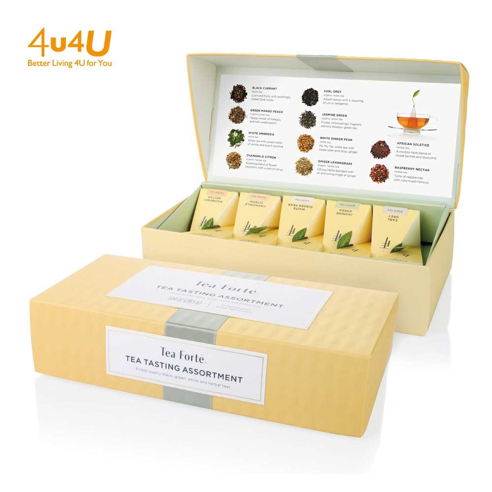【Tea Forte】10入金字塔型絲質茶包 - 饗茶集錦 Petite Box - Tea Tasting Assortment