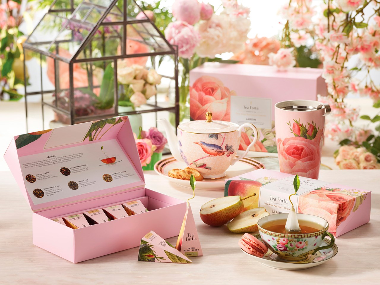 【Tea Forte】10入金字塔型絲質茶包 - 花漾少女 Petite Box - Jardin