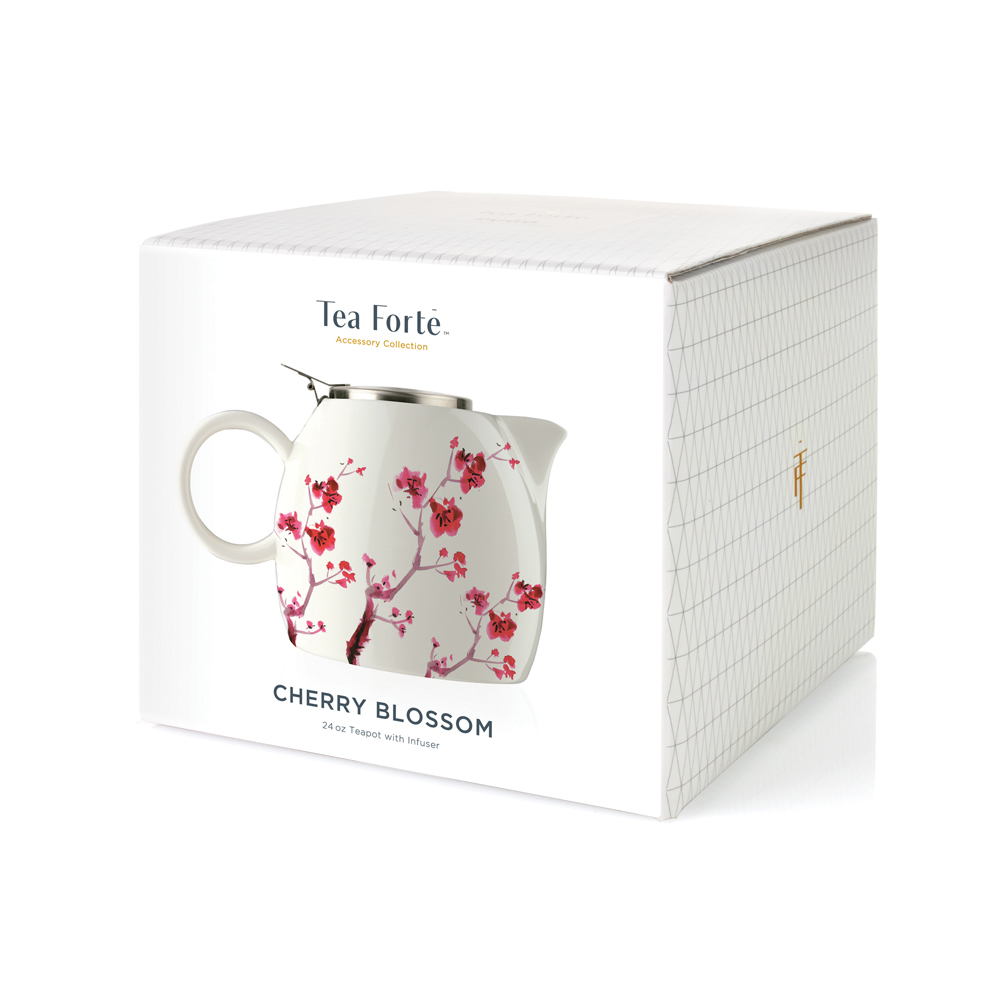 【Tea Forte】普格陶瓷茶壺 - 櫻花 