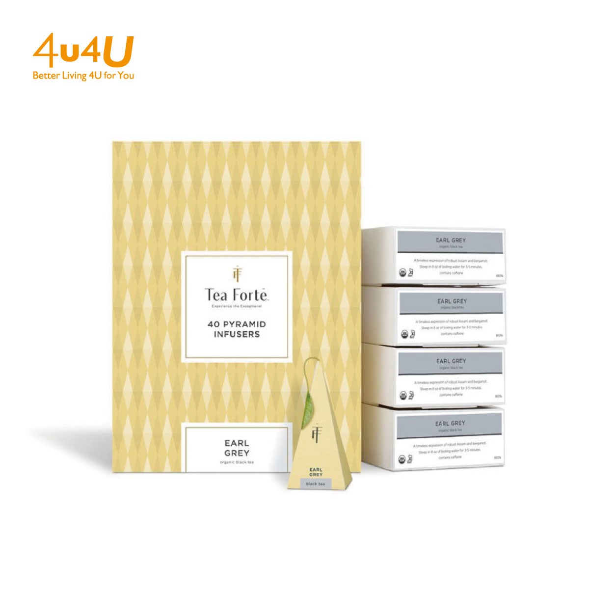 【Tea Forte】40入金字塔型絲質茶包 - 伯爵紅茶 Event Box - Earl Grey
