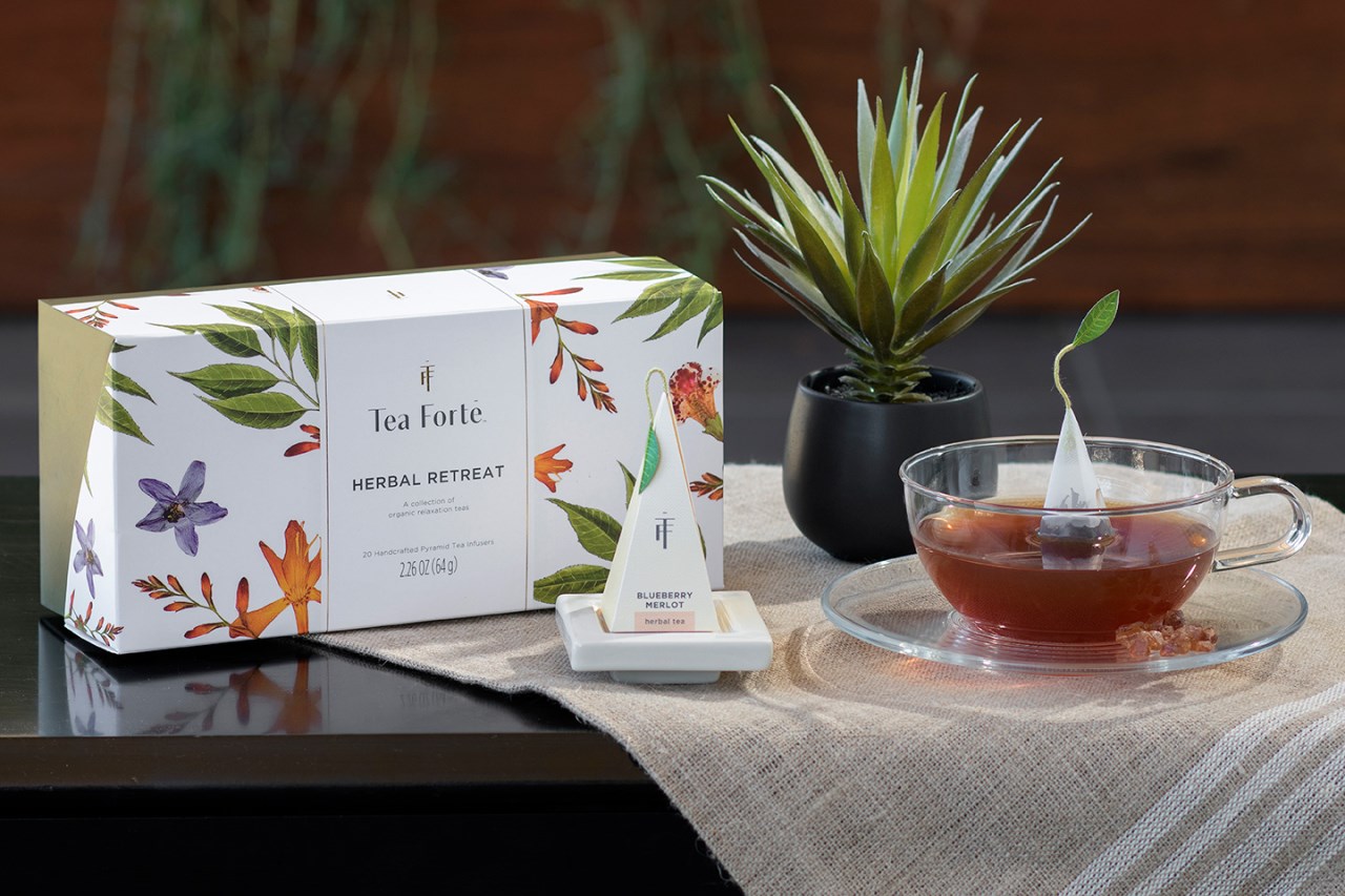 【Tea Forte】10入金字塔型絲質茶包 - 悠享草本 Petite Box - Herbal Retreat