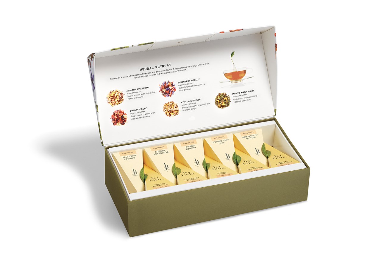 【Tea Forte】10入金字塔型絲質茶包 - 悠享草本 Petite Box - Herbal Retreat