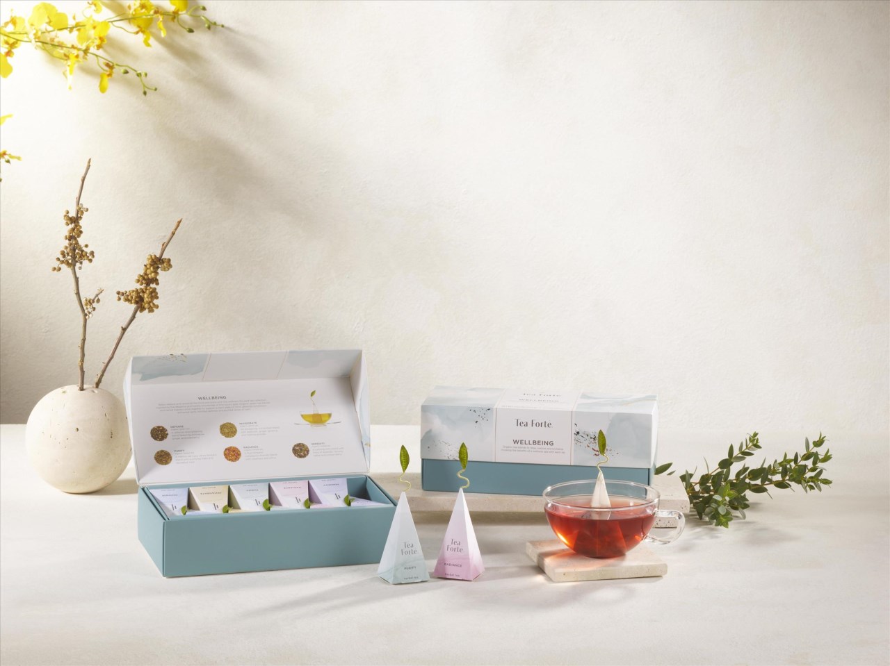 【Tea Forte】10入金字塔型絲質茶包 - 養生韻心 Petite Box - Wellbeing