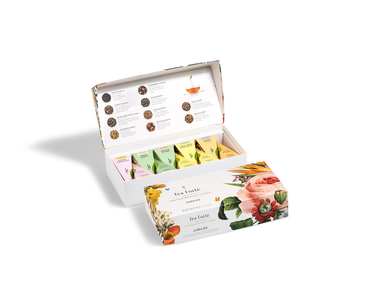 【Tea Forte】10入金字塔型絲質茶包 - 慶典花語 Petite Box - Jubilee