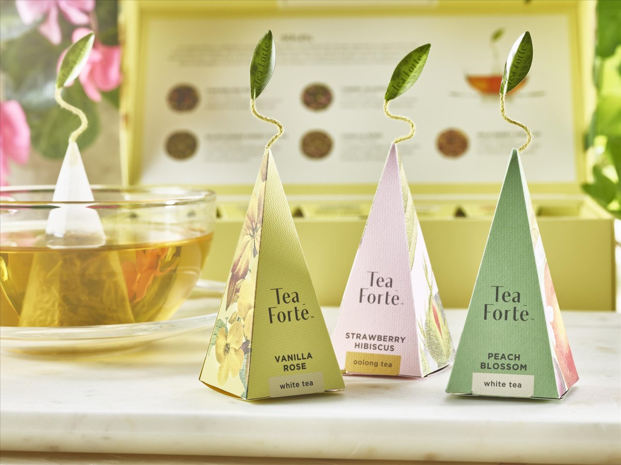 【Tea Forte】10入金字塔型絲質茶包 - 慶典花語 Petite Box - Jubilee