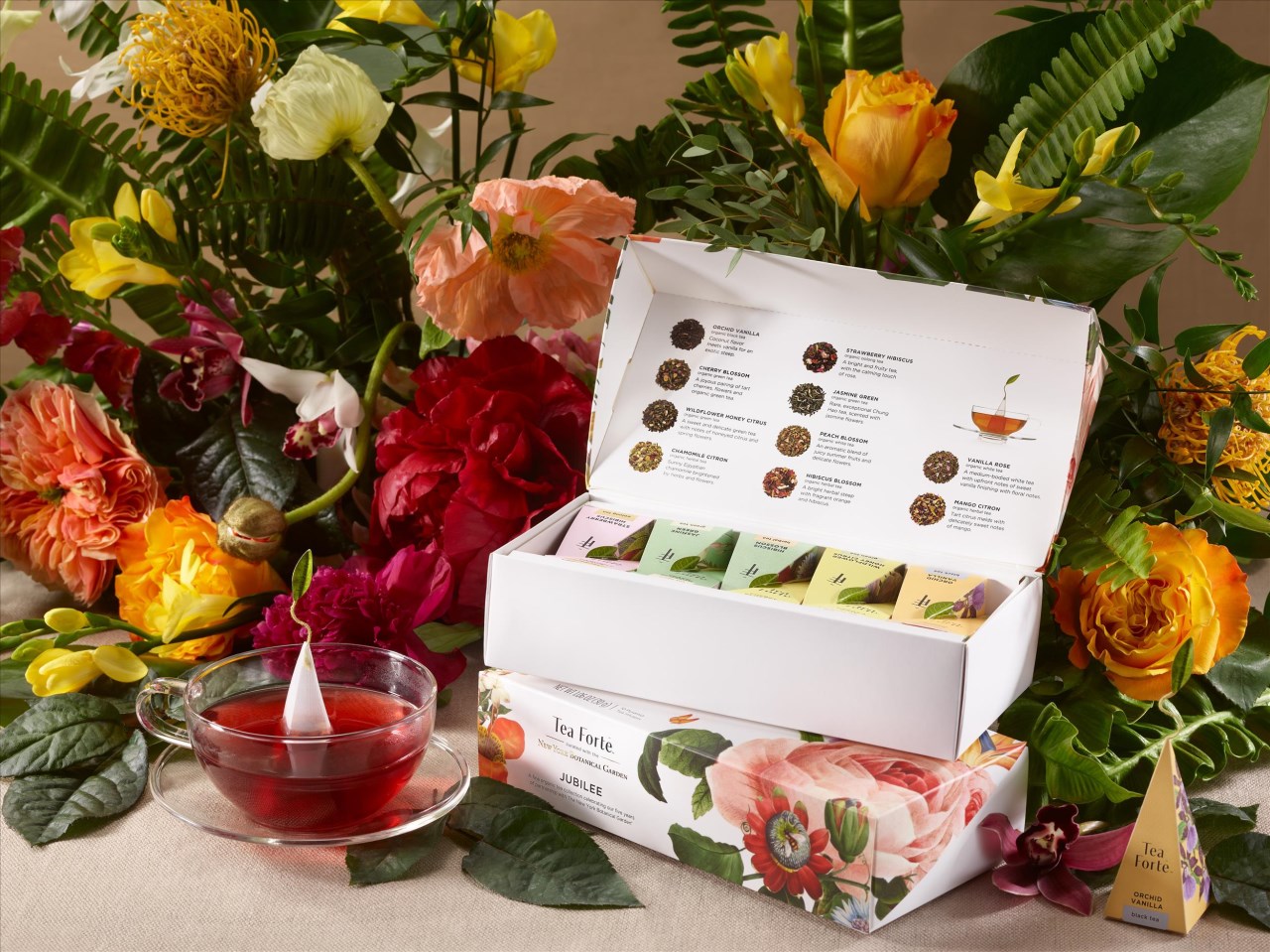 【Tea Forte】10入金字塔型絲質茶包 - 慶典花語 Petite Box - Jubilee