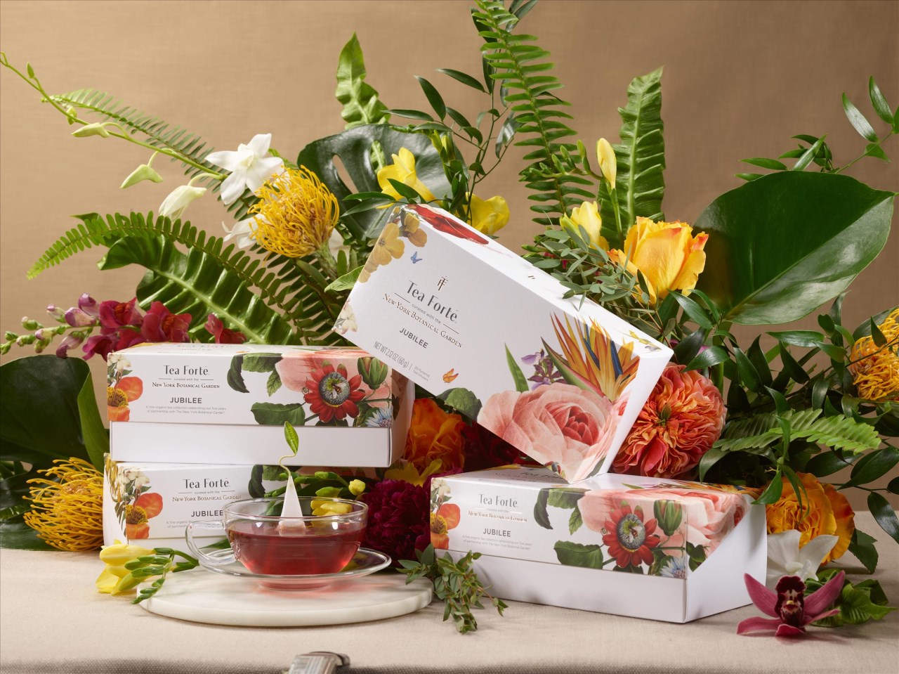 【Tea Forte】10入金字塔型絲質茶包 - 慶典花語 Petite Box - Jubilee