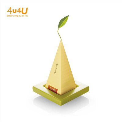 【Tea Forte】2入陶瓷方型茶托 - 草綠