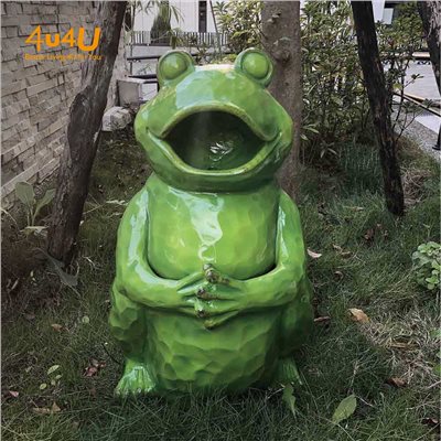 【4U4U】招財噴泉樹蛙 擺飾