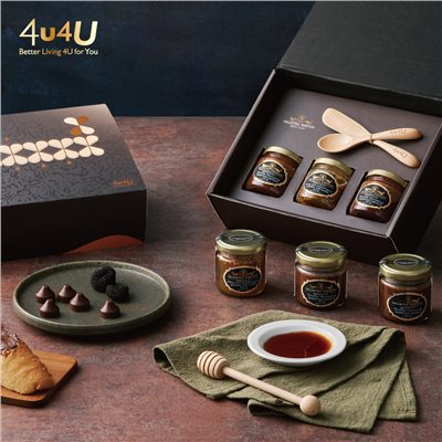 4u4U,義大利,SELEKTIA,禮盒,松露,醬料,調味,夏季,黑松露 ,Tartufi,TuberAestivumVitt.,獨特,香氣,罐頭,氣味,托斯卡尼,托斯卡那,托斯卡納,聖米尼亞托,Truffle,松露獵人,奶素,蜂蜜,芥末籽,可可,榛果,巧克力