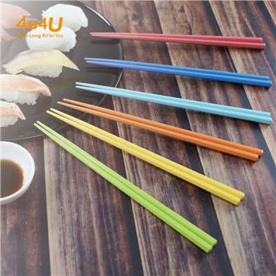 【4U4U】6雙入SPS耐高溫240度環保筷 - 彩虹色