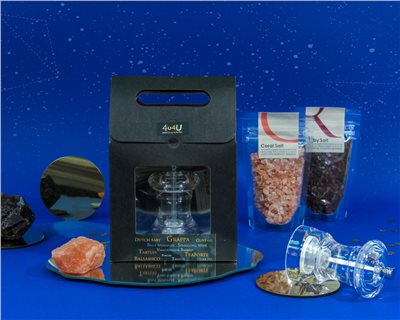 【ROSEBAY】喜馬拉雅山食用岩鹽+西洋棋造型研磨罐 組合/收納盒組附提袋 -複製