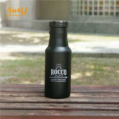 【DESTINO STYLE】日本ROCCO OneTouch彈蓋保溫/保冷水瓶500ml