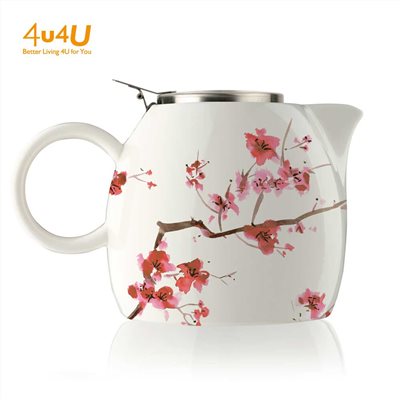 【Tea Forte】普格陶瓷茶壺 - 櫻花 