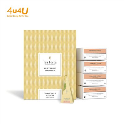 【Tea Forte】40入金字塔型絲質茶包 - 洋甘菊香櫞茶 Event Box - Chamomile Citron