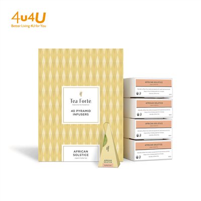 【Tea Forte】40入金字塔型絲質茶包 - 南非紅葉茶 Event Box - African Solstice
