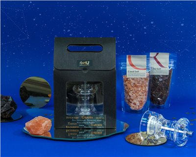 【ROSEBAY】喜馬拉雅山食用岩鹽+西洋棋造型研磨罐 組合/收納盒組附提袋